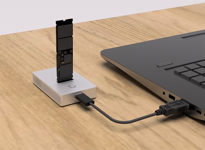 tXiKi/b Haizea NVMe M.2 SSD to USB3.1 Docking with Cooling Fan（TXB03S）