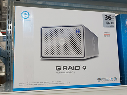 大容量36TBのThunderbolt 3外付けHDDが秋葉館に入荷、税込278,300円