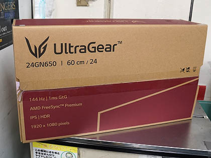 IPSパネル/144Hz駆動のLG製27型ゲーミングディスプレイ「27GN650-B