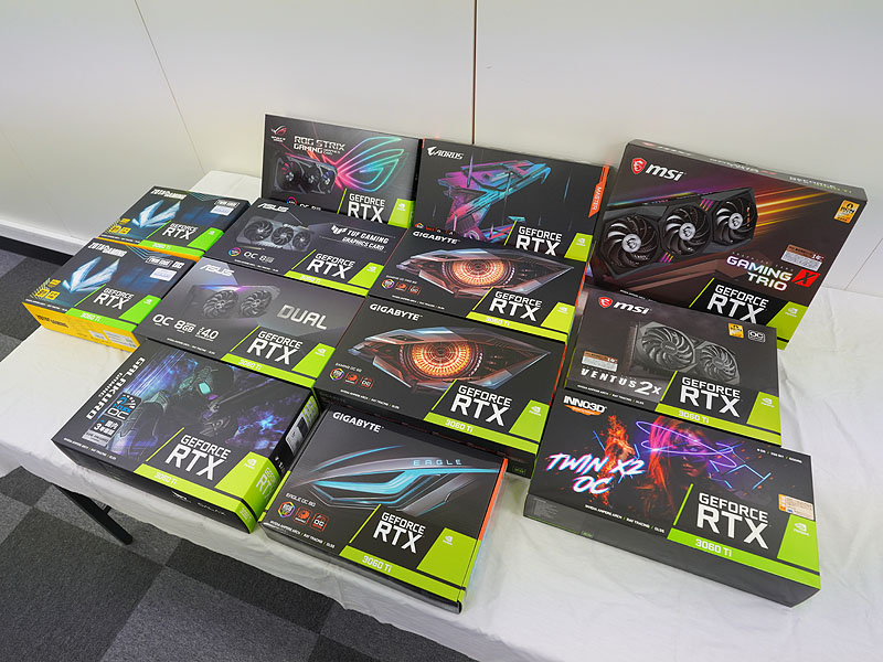 各社のGeForce RTX 3060 Ti搭載モデル