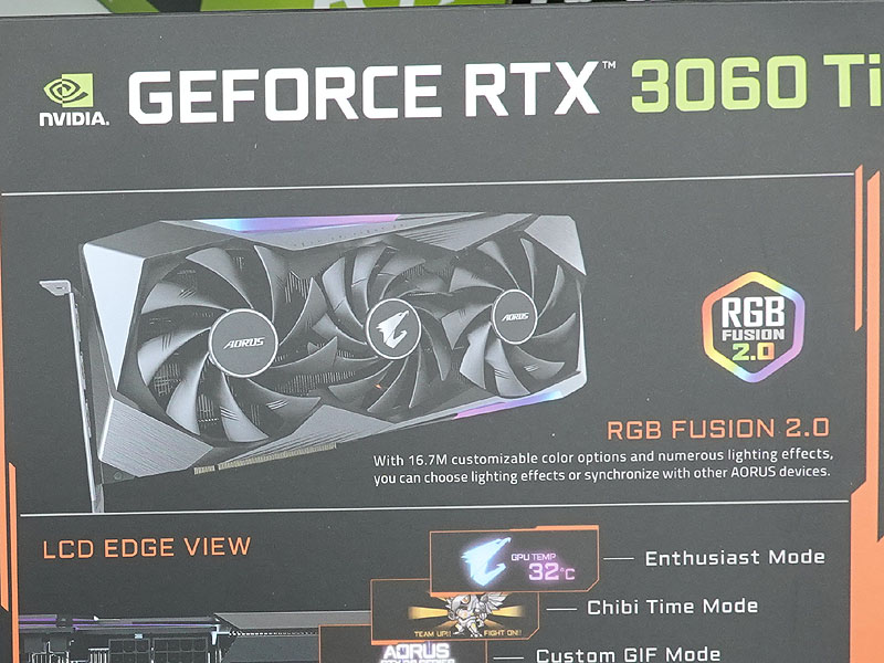 GIGABYTE AORUS GeForce RTX 3060 Ti MASTER 8G