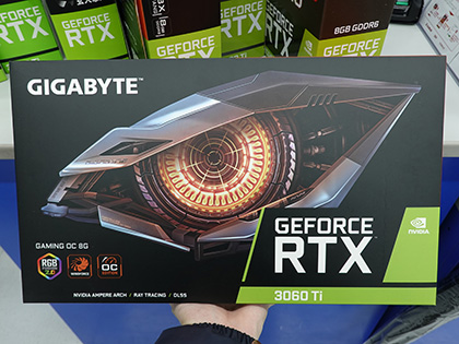 GIGABYTEのGeForce RTX 3060 Tiは計4製品、LCDパネル搭載モデルなど