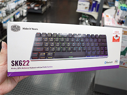Cooler Masterの60%キーボード「SK622」がツクモでサンプル展示中