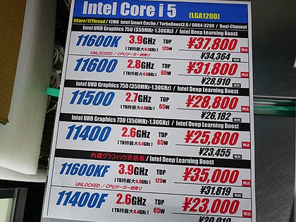 Intelの第11世代Coreプロセッサー「Rocket Lake-S」がデビュー、計13