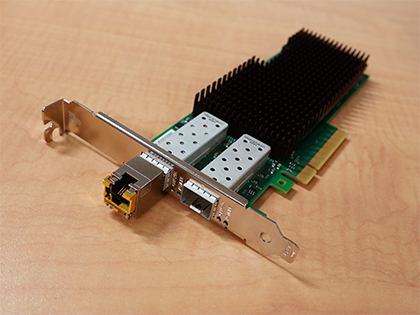 10GBASE-T SFP+コネクタをRJ-45に変換する安価なアダプタ、価格は9,350