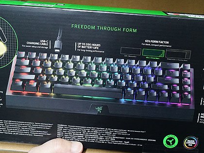 Razerの65％キーボード「BlackWidow V3 Mini HyperSpeed」が発売、3