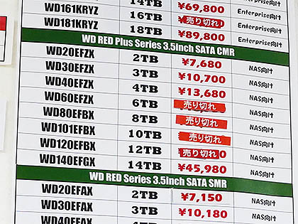 WD Red Plus 4TB HDD WD40EFZX 2023年製2台セット（4 TB WD Red Plus 