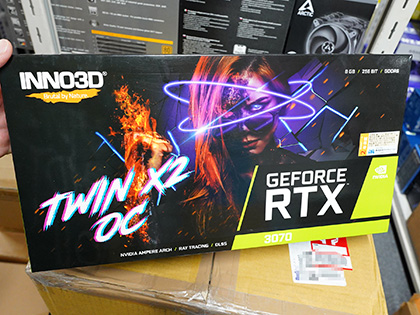 Inno3D製ビデオカードが複数入荷、最安クラスのGeForce RTX 3070 Ti