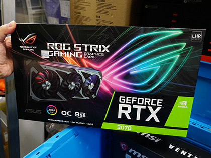 ASUSの水冷版GeForce RTX 3080 TiやLHR版RTX 3070/3060 Tiが入荷