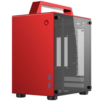 赤 ミニPCケース jonsbo t8 電源セット - メルカリ