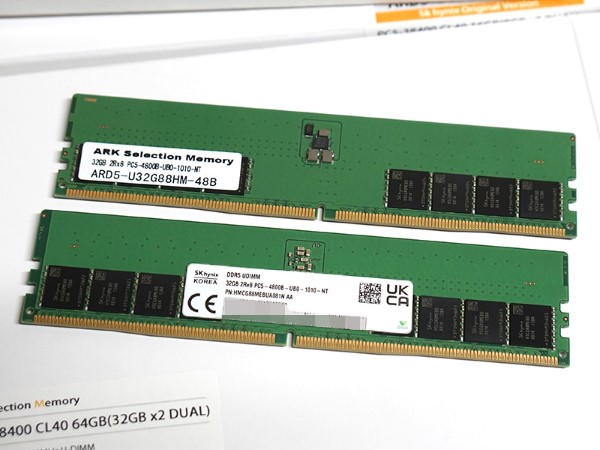 ark DDR5メモリ 32Gx2 ARD5-U64G88MB-48B-D