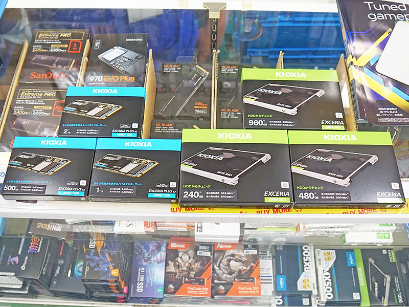 キオクシアブランドの個人向けSSD「EXCERIA SATA SSD」「EXCERIA PLUS G2 NVMe SSD」