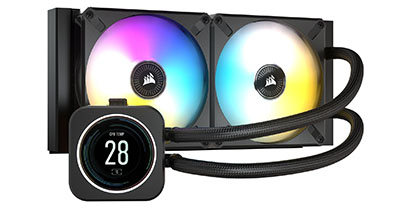 2.1インチ液晶を備えたCORSAIRの水冷CPUクーラー「iCUE ELITE LCD」が