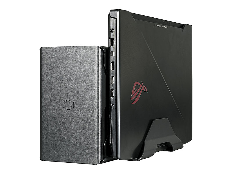 ノートPCを立て掛けた様子