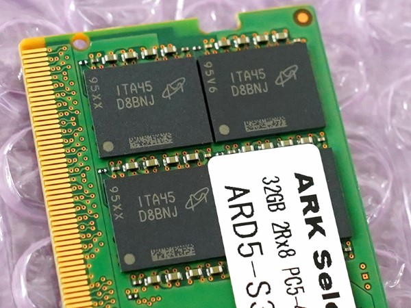 DDR5-4800対応のSO-DIMMキットが複数入荷、SK hynixとMicron純正