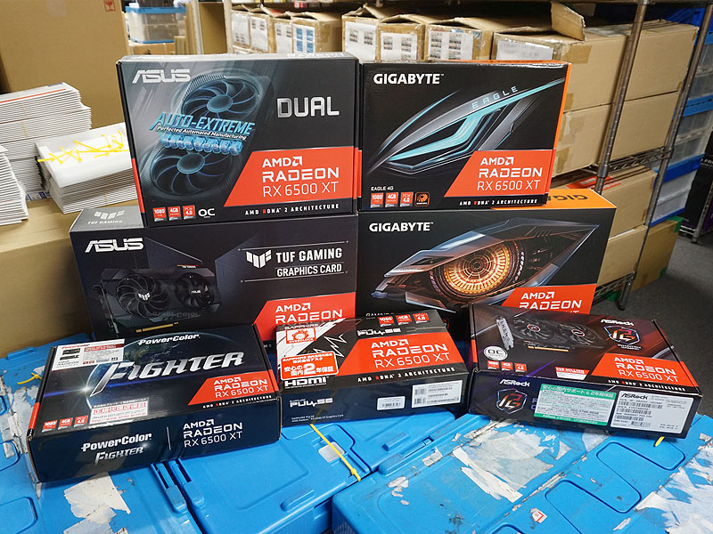 各社のRadeon RX 6500 XT搭載ビデオカード
