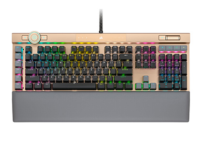 CORSAIR K100 RGBゲーミングキーボード ミッドナイトゴールド限定色 CORSAIRキーボード「K100 RGB」のミッドナイトゴールドモデルが発売
