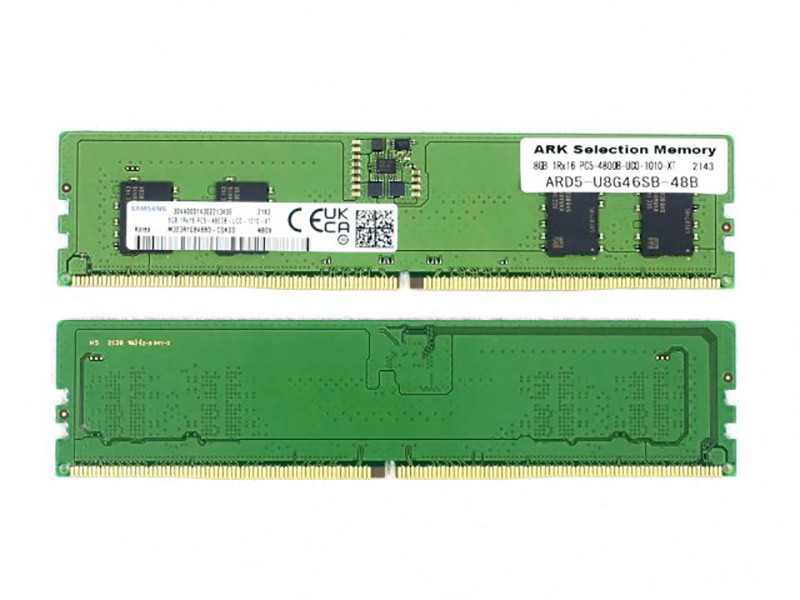 写真はDDR5-4800 8GB×2枚組の「ARD5-U16G46SB-48B-D」