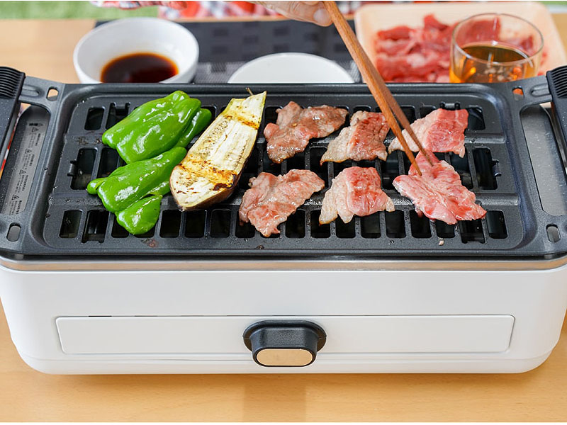無煙で美味しい「肉と魚のWグリル」（S-SLG21W）