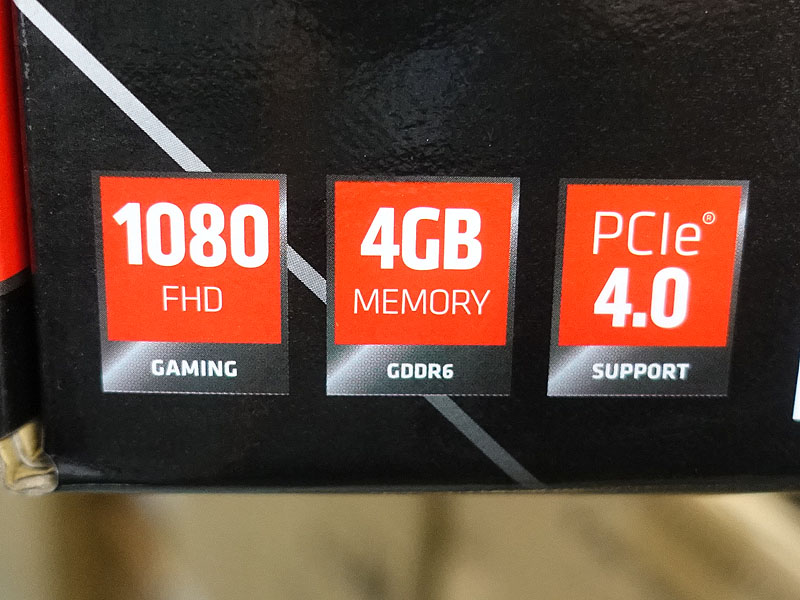 GDDR6メモリ4GB搭載