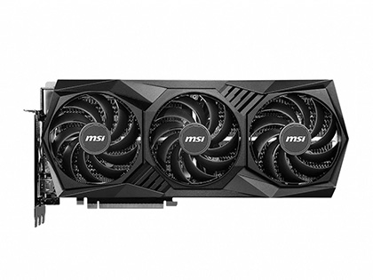 GeForce RTX 3090 Ti BLACK TRIO 24G」がMSIから、光らないクーラーを