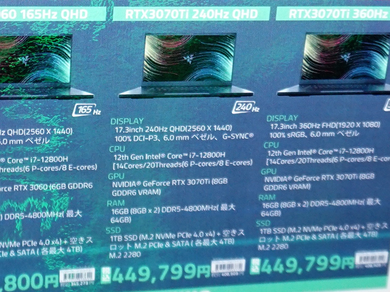 ※同筐体のRazer Blade 17別モデル