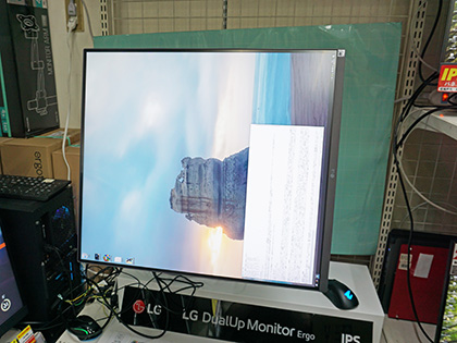 アスペクト比16:18のLG製モニター「28MQ780-B」がツクモで展示スタート