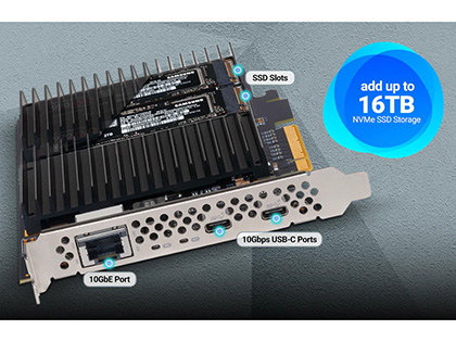 10GbE LANやUSB Type-Cポートを備えたM.2 SSD増設カード - AKIBA PC