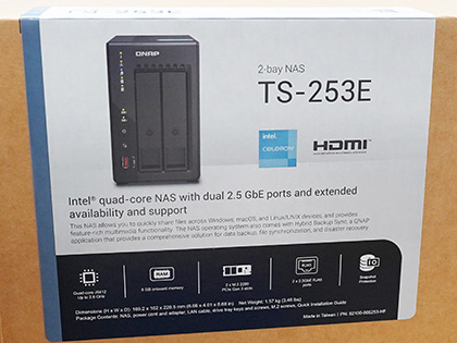 Celeron J6412搭載のQNAP製NASが発売、2.5GbEポートやM.2スロット搭載