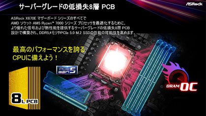 ASRock X670E Carrara マザーボード ASRock > X670E Taichi Carrara