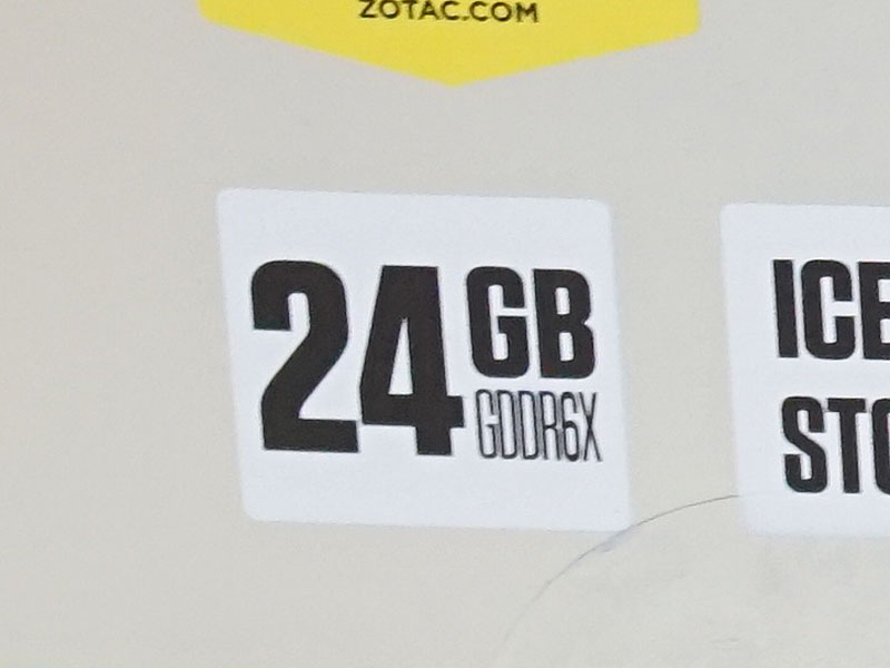 メモリはGDDR6X 24GB