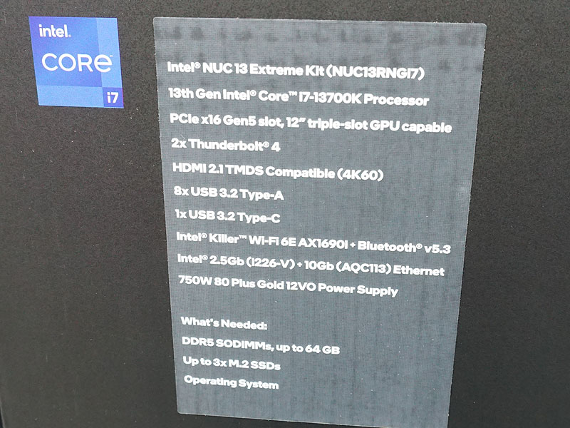 RNUC13RNGi70000製品仕様