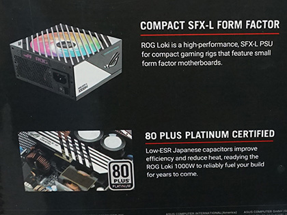 PCIe 5.0/ATX 3.0対応のSFX-L電源「ROG LOKI SFX-L」がASUSから、容量