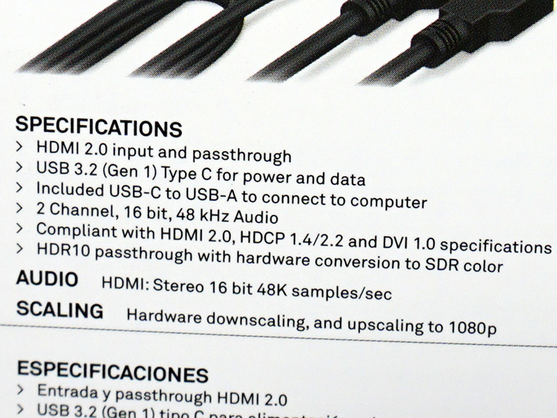 Signal 4K30のスペック