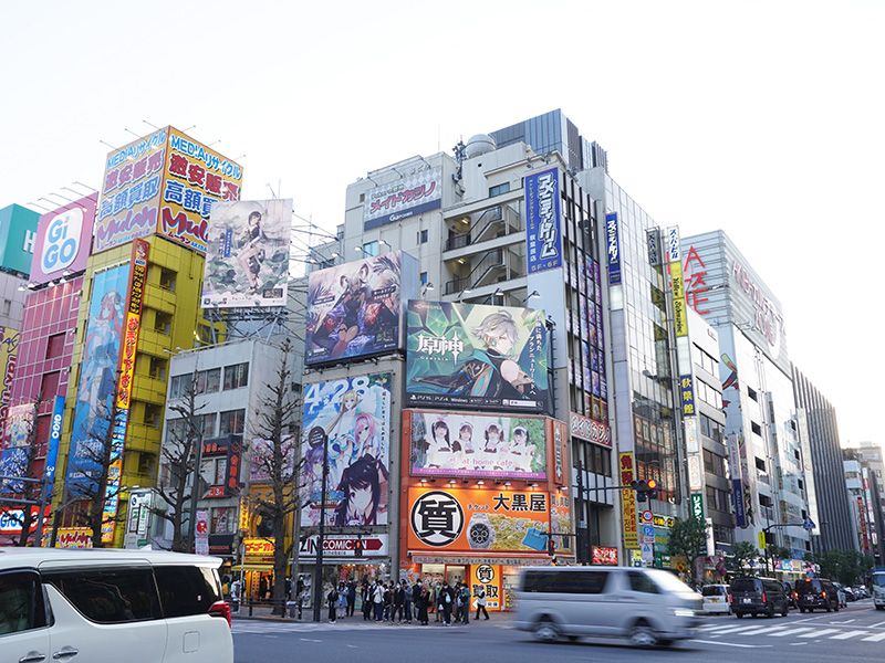 3月14日に撮影した中央通り交差点
