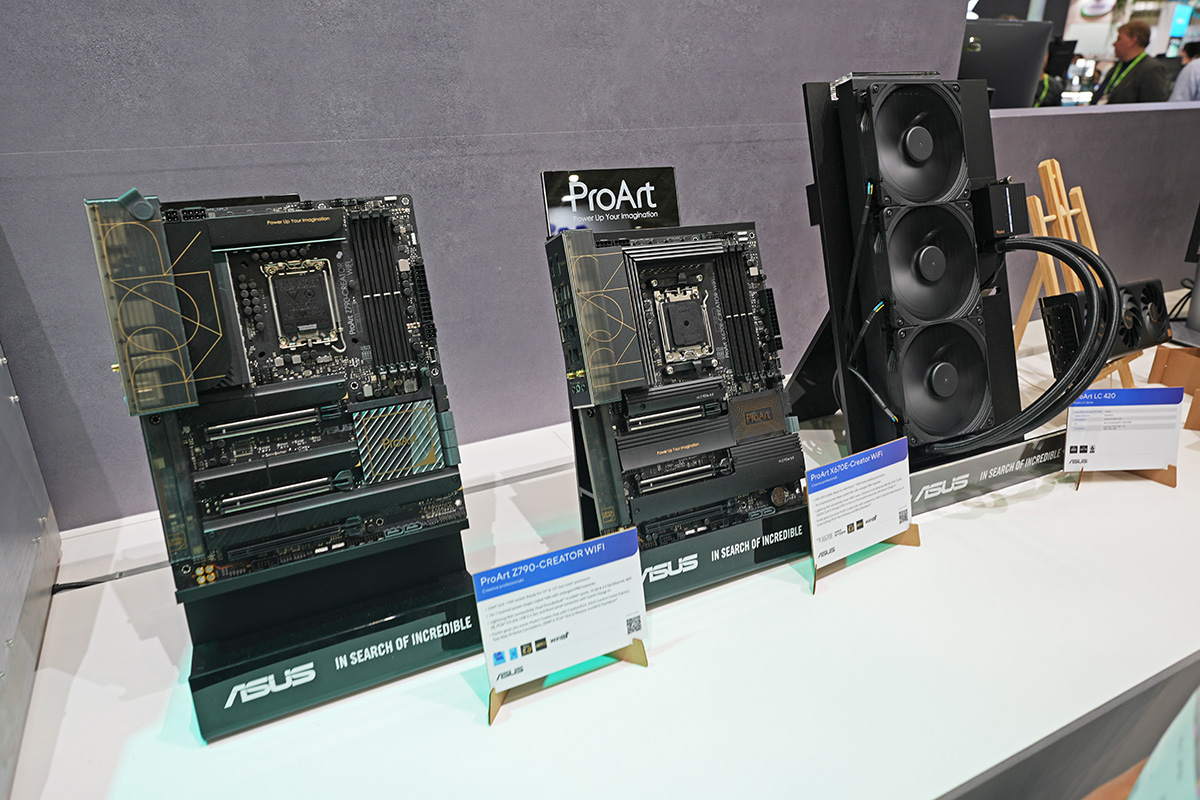 COMPUTEXの会場ではクリエイター向けの「ProArt」シリーズ関連製品が多数展示されていた。