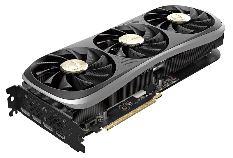 今回追加したRTX 4070 TiはZOTAC GAMING GeForce RTX 4070 Ti Trinity OCを使用。上位のAMP Extremeよりも全高が低くて扱いやすい
