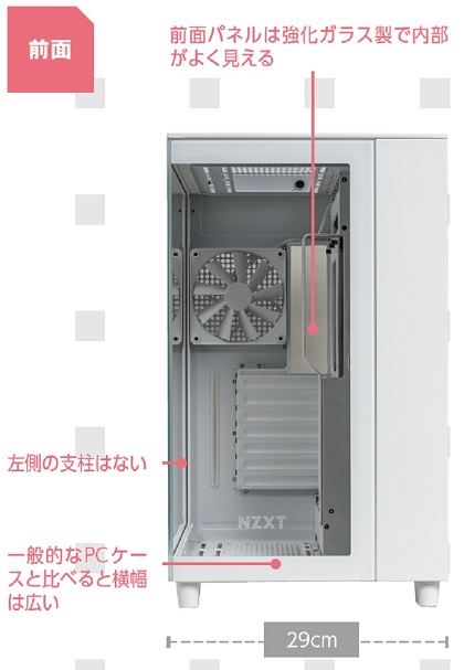 ガラス越しにパーツを楽しめるピラーレス仕様！NZXT「H9 Flow」【竹内