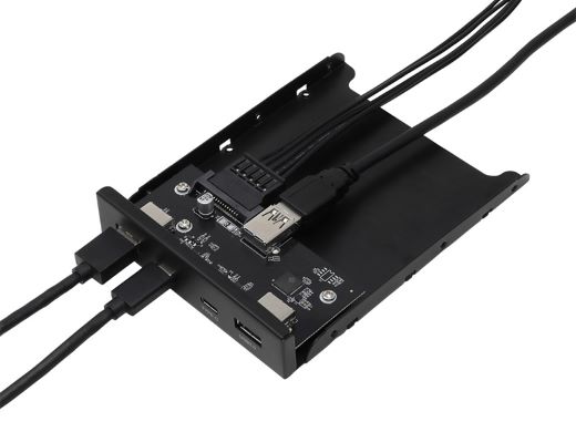 3.5インチベイ内蔵用のUSB 3.0 Type-A/Cハブがアイネックスから