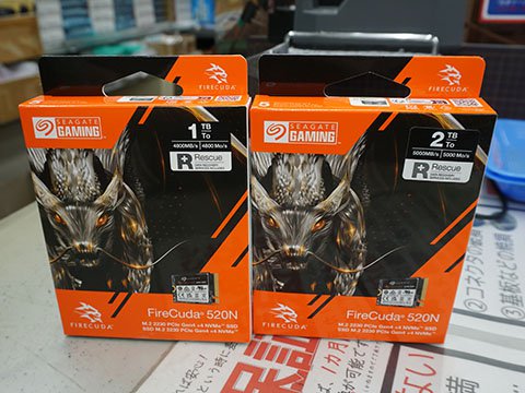 Seagateの携帯ゲーム機向けSSD「FireCuda 520N」が発売、Type 2230規格