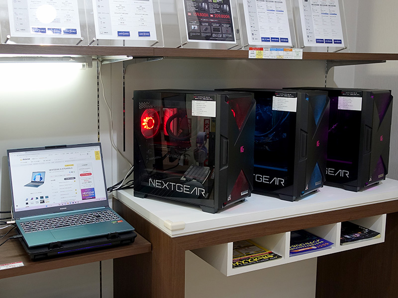 マウスコンピューター 秋葉原ダイレクトショップのNEXTGEAR展示機