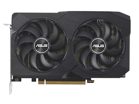 カード長205mmのRadeon RX 7600がASUSから、デュアルクーラーを搭載