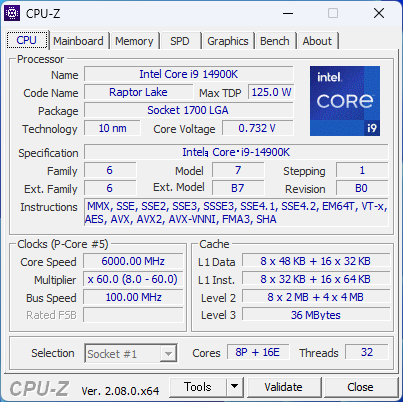インテル Core i9 プロセッサー 14900Kを電力リミット