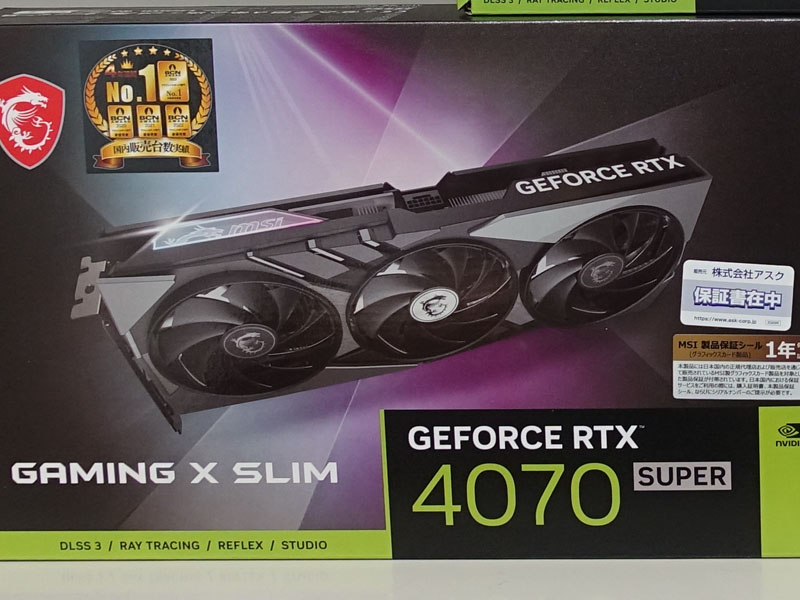 MSI GeForce RTX 4070 SUPER 12G GAMING X SLIM