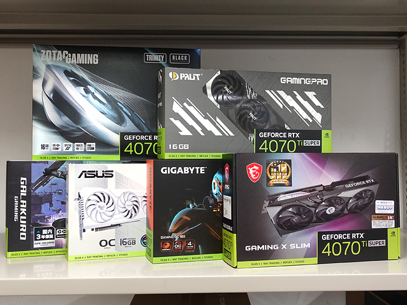 各社GeForce RTX 4070 Ti SUPER