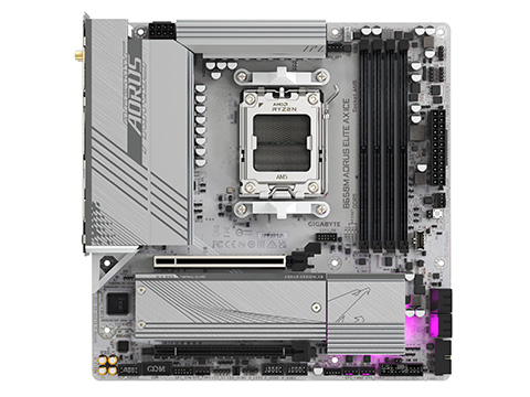 GIGABYTEの白いAM5マザー「B650 AORUS ELITE AX ICE」、microATXモデル 