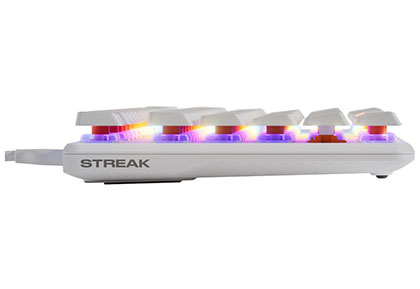 Fnatic、高さを抑えた薄型テンキーレスキーボード「STREAK80 LP WHITE