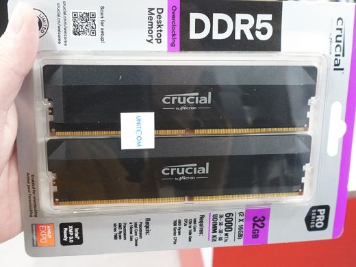 Crucial ProのDDR5-6000 16GBメモリが2製品、XMP/EXPO両対応