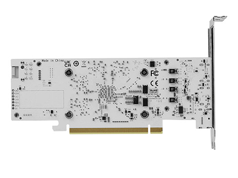 白い3連ファンを搭載したロープロ版GeForce RTX 4060が玄人志向から