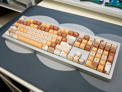 猫/犬をモチーフにしたかわいいデザインのキーキャップセットが入荷